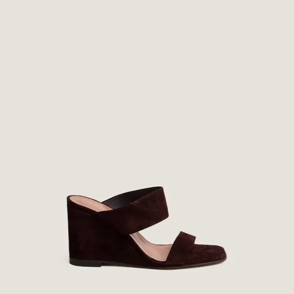 Mules à talons compensés