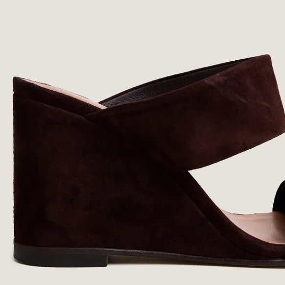 Mules à talons compensés