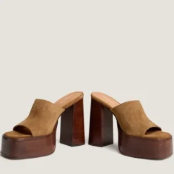Mules à talons et bouts ouverts