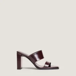Mules à talons et doubles lanières