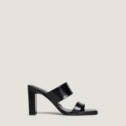 Mules à talons et doubles lanières