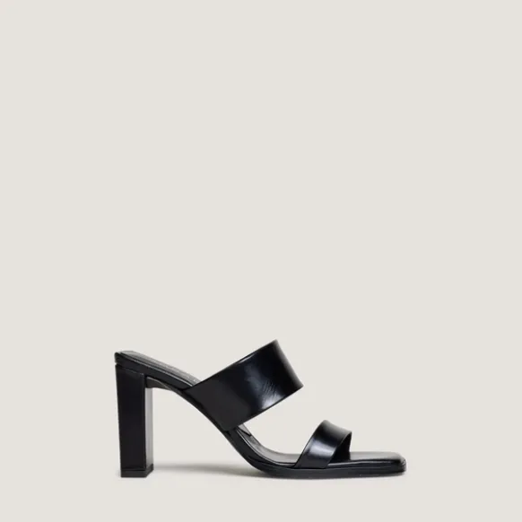 Mules à talons et doubles lanières