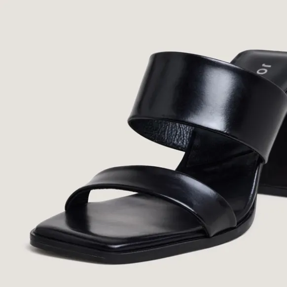 Mules à talons et doubles lanières
