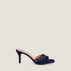 Mules à talons hauts et rivets