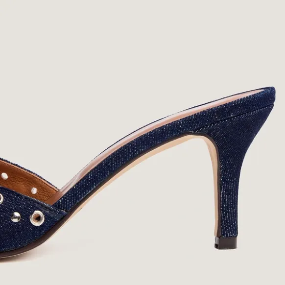 Mules à talons hauts et rivets