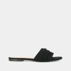 Mules en velours noir