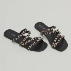 Nu-pieds à brides perlées