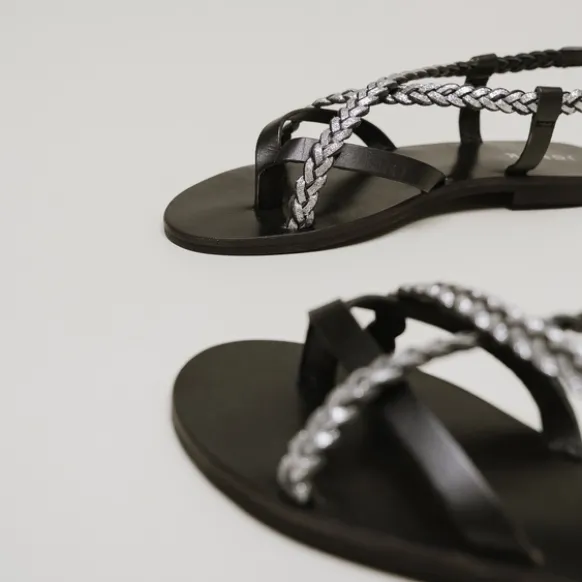 Nu-pieds à brides tressées