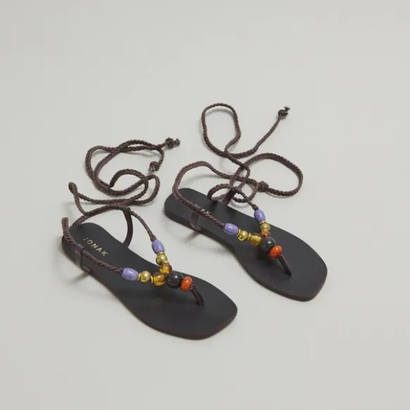 Nu-pieds à lacets