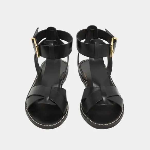 Sandales à boucles et brides
