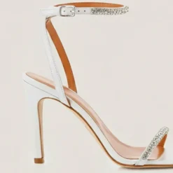 Sandales à brides fines et cristaux Swarovski