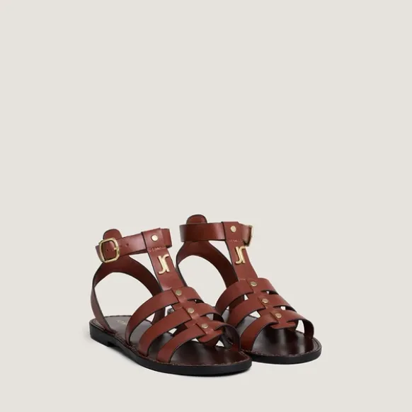 Sandales à monogrammes et boucles ajusta...