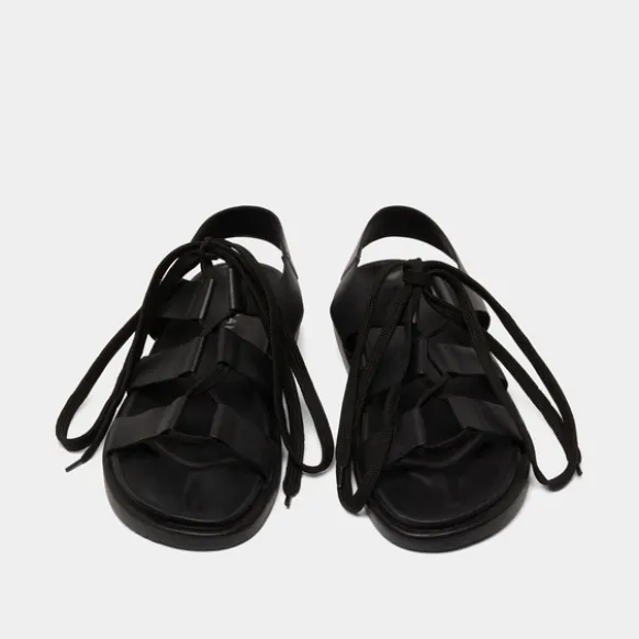 Sandales à multiples brides et lacets