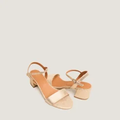 Sandales à talons et bouts ronds