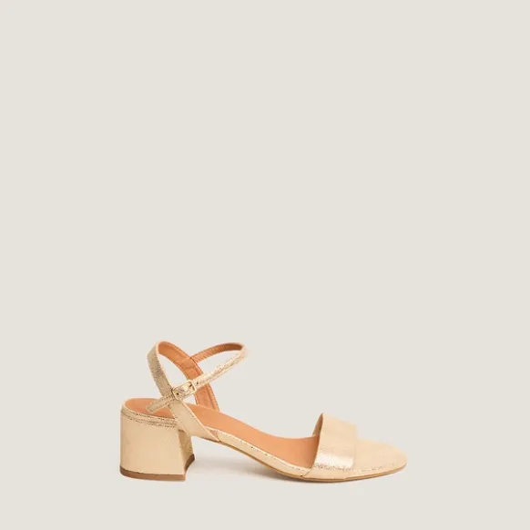 Sandales à talons et bouts ronds