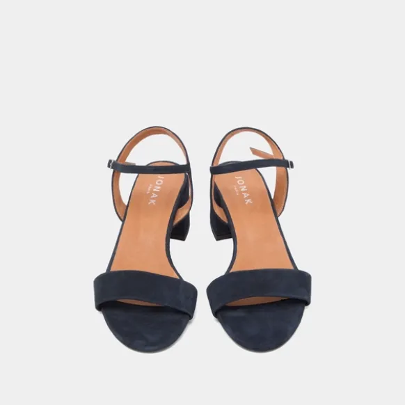 Sandales à talons et bouts ronds