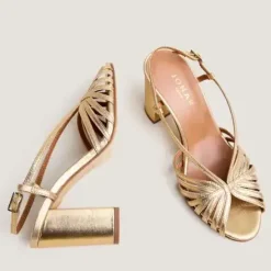 Sandales à talons et bouts ronds