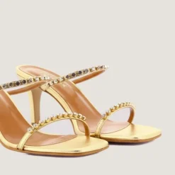Sandales à talons et brides fines Swarovski